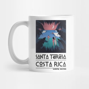 Santa Teresa, Costa Rica Retro Travel Mug